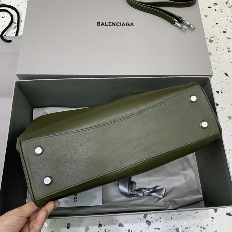 Balenciaga Rebel  Green Silver Buckle Handbag - Style Upgraded 66979