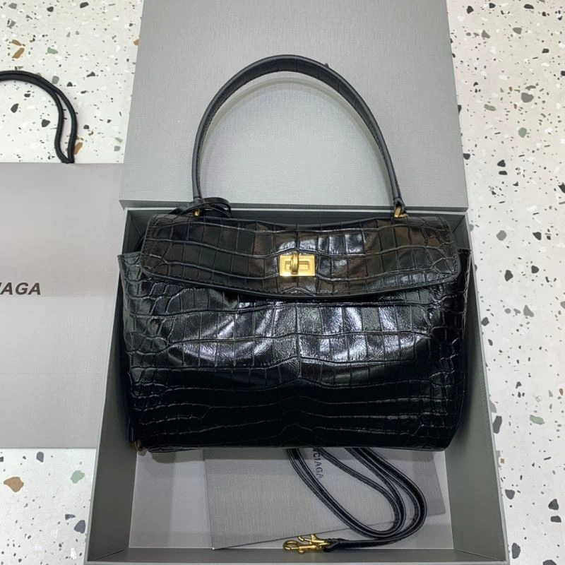 Balenciaga Rebel  Small Crocodile Black Series Handbag UrbanStyle 67006