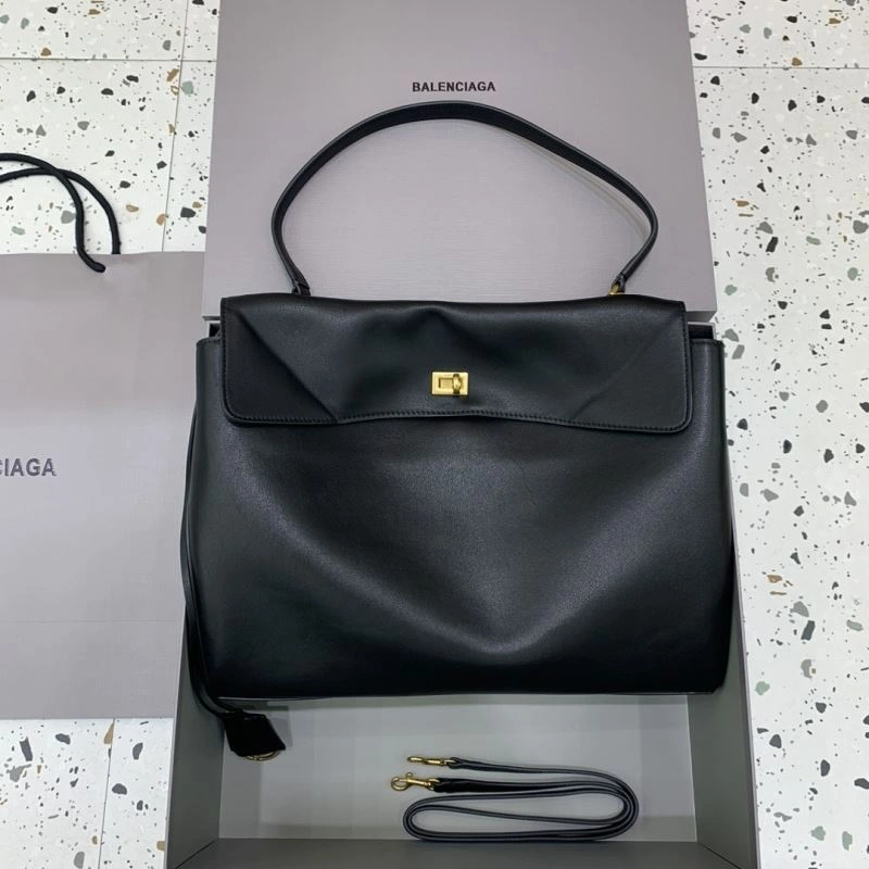 Balenciaga Rebel Luxe Black Gold Buckle Handbag -  Versatility UrbanChic 66971