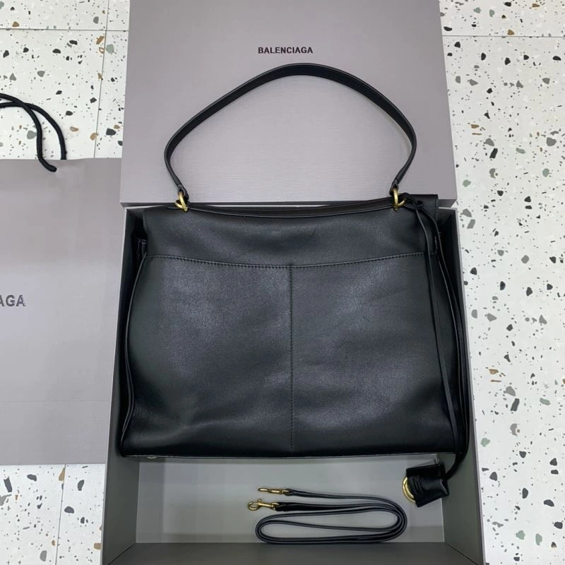 Balenciaga Rebel Luxe Black Gold Buckle Handbag -  Versatility UrbanChic 66971