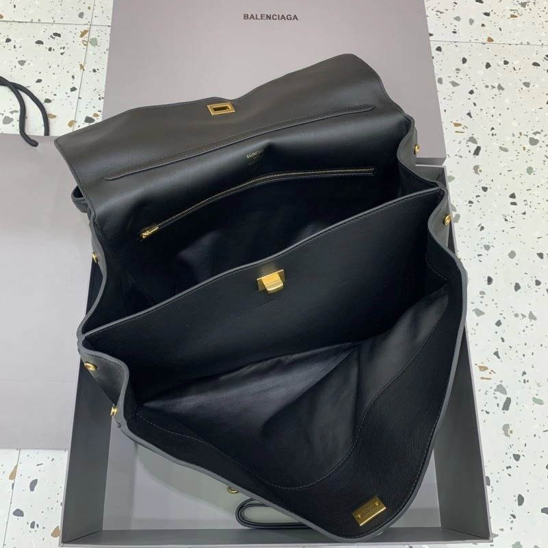 Balenciaga Rebel Luxe Black Gold Buckle Handbag -  Versatility UrbanChic 66971