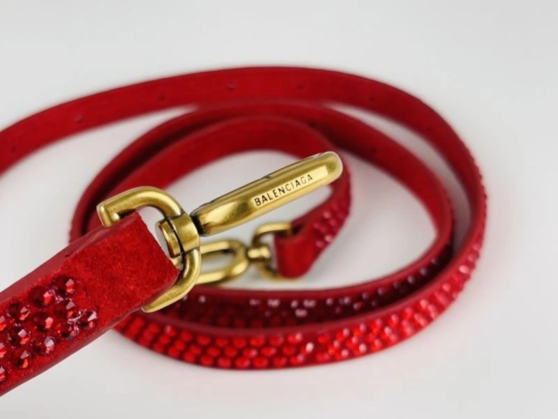 Lightweight Balenciaga Red Rhinestone Hourglass Bag with B-Clasp 72591