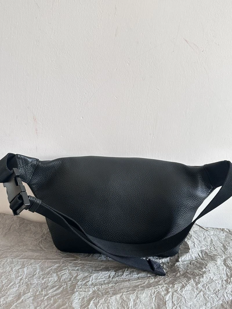 Bold Balenciaga Retro Black Calfskin Waist Bag -  Convenience 72581