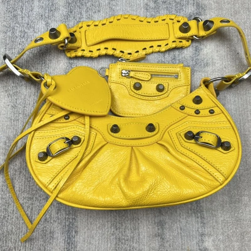 Balenciaga Retro   Le Cagole Half Moon Dumpling Bag Bright 38344