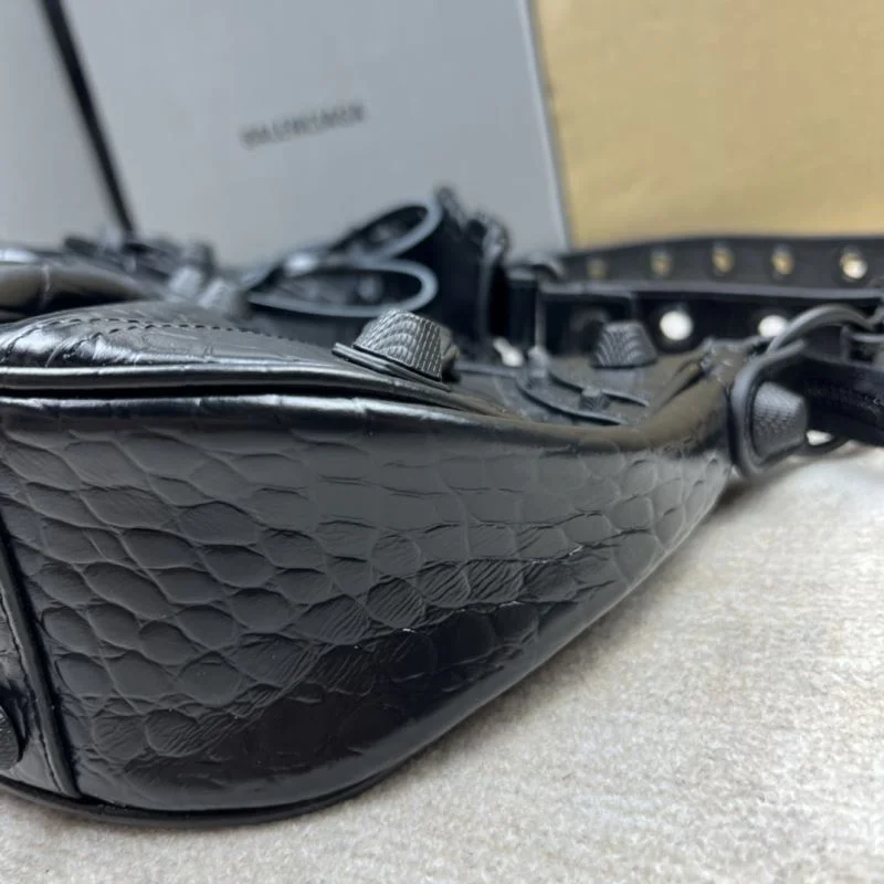 BestValue Balenciaga Retro  Crocodile Leather Half-Moon Dumpling Bag 38352