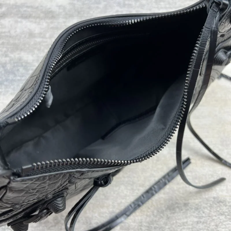 BestValue Balenciaga Retro  Crocodile Leather Half-Moon Dumpling Bag 38352