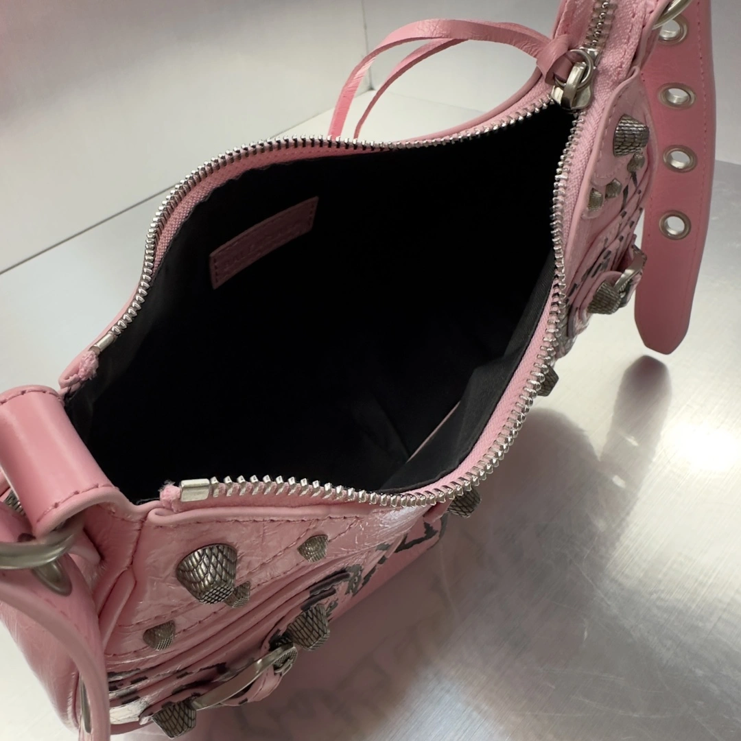 Balenciaga Retro  Le Cagole Half Moon Graffiti Dumpling Bag Durable 72572