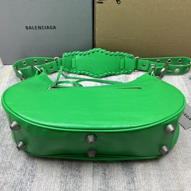 Balenciaga Retro Green  Le Cagole Half-Moon Dumpling Bag Fashionable 38350