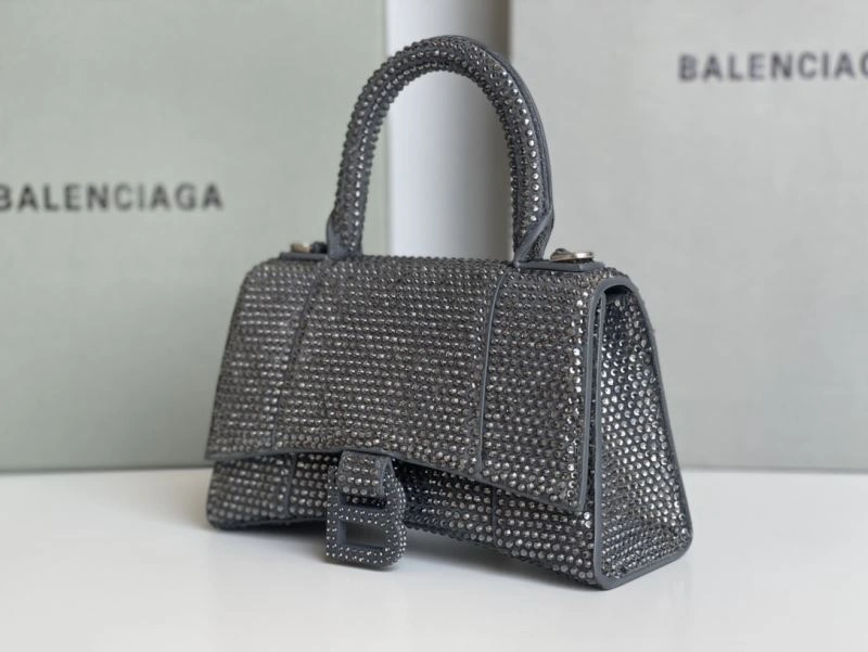 EasyMatch Balenciaga Rhinestone Hourglass Bag - Gray Crescent 72609