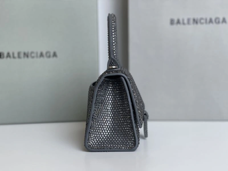 EasyMatch Balenciaga Rhinestone Hourglass Bag - Gray Crescent 72609