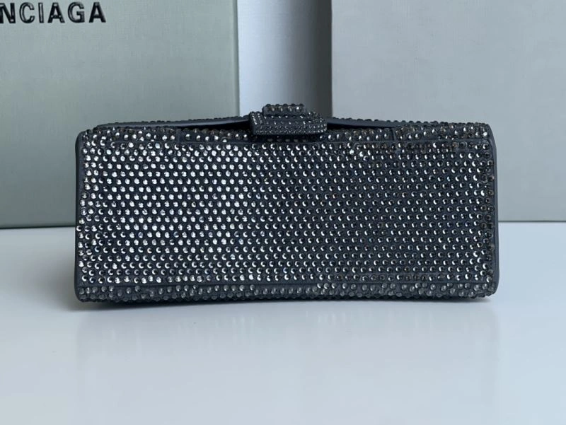 EasyMatch Balenciaga Rhinestone Hourglass Bag - Gray Crescent 72609