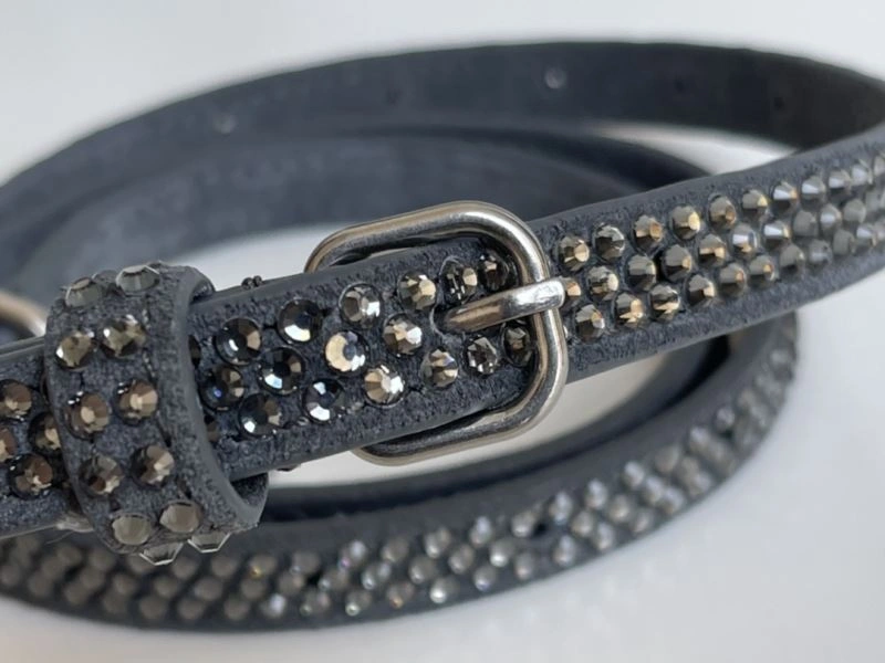 EasyMatch Balenciaga Rhinestone Hourglass Bag - Gray Crescent 72609