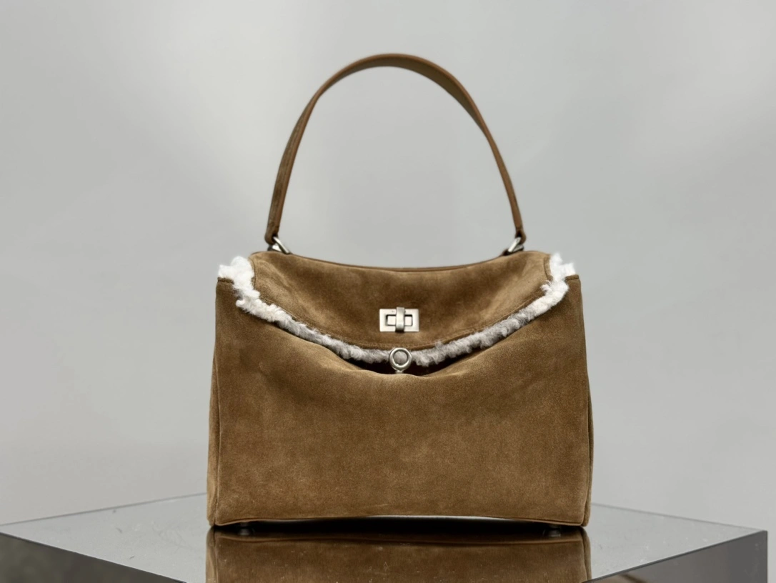 Balenciaga Rodeo  Suede Handbag - Autumn Winter Tailored 60929