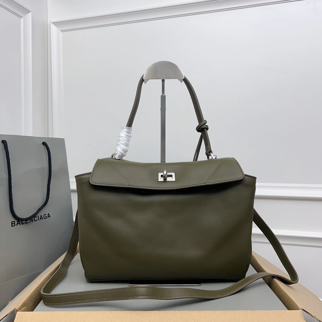 Balenciaga Rodeo Luxe Black Leather Tote -  Style Seasonal 60918