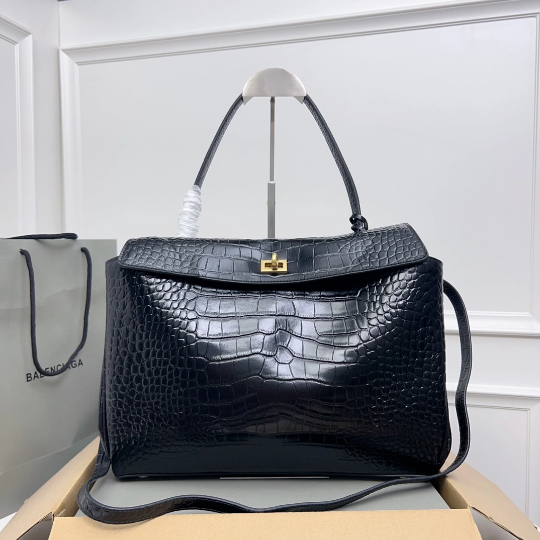 Affordable Balenciaga Rodeo Luxe Leather Tote -  Style 60961