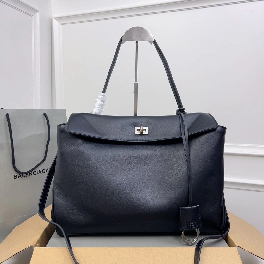 Balenciaga Rodeo Luxe Leather Tote -  Style TravelReady 60920