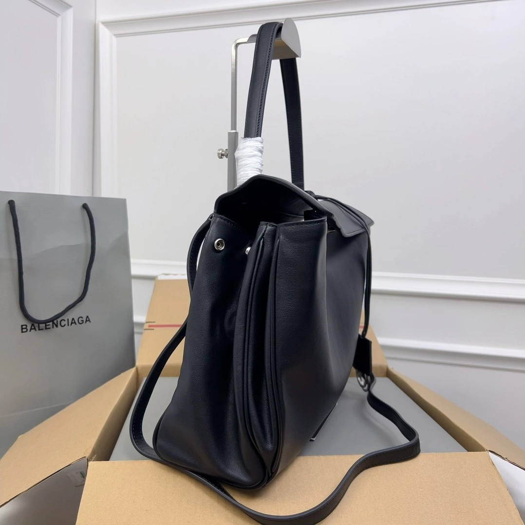 Balenciaga Rodeo Luxe Leather Tote -  Style TravelReady 60920