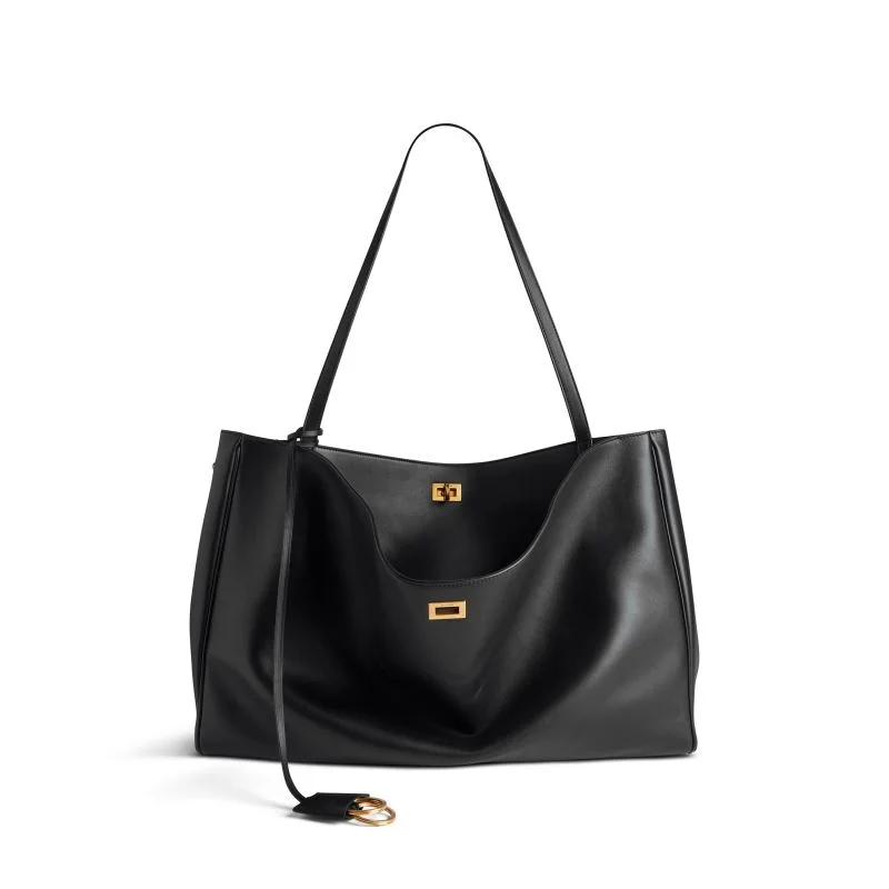 HighPerformance Balenciaga Rodeo Luxe Open-Top Tote with Metal Turn-Lock 38249