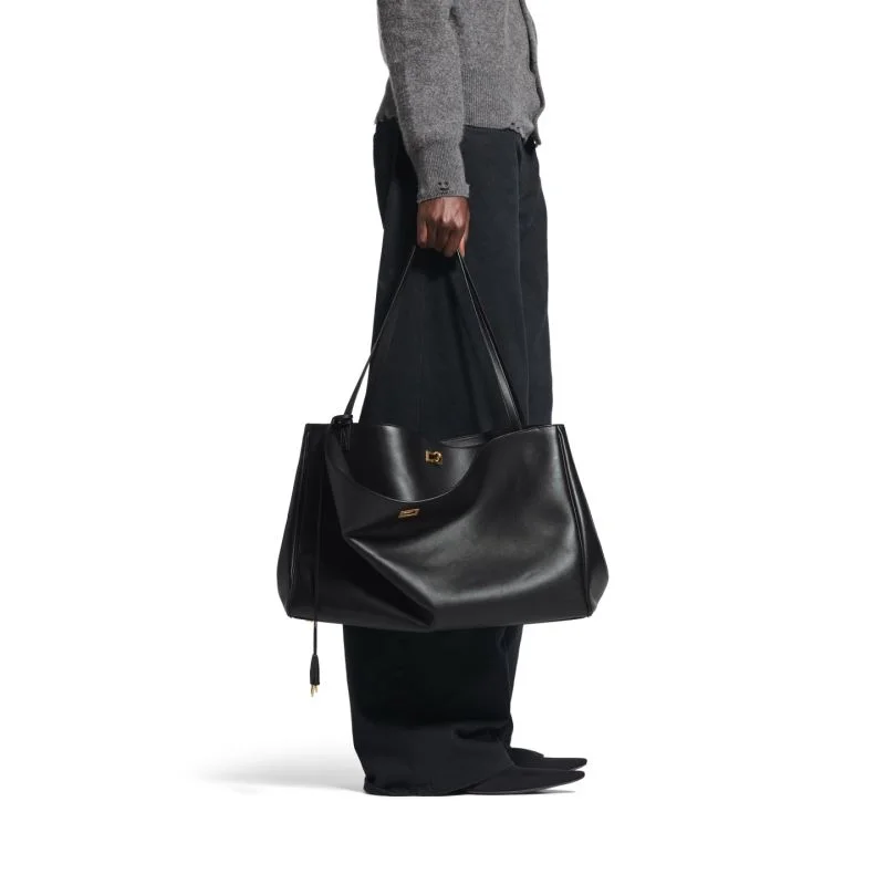 HighPerformance Balenciaga Rodeo Luxe Open-Top Tote with Metal Turn-Lock 38249