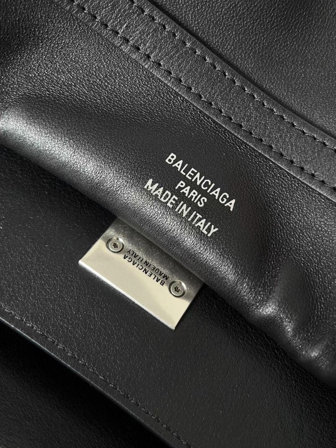Balenciaga Rodeo Luxe Oversized Calfskin Bag with Silver Buckle MoistureWicking 64683