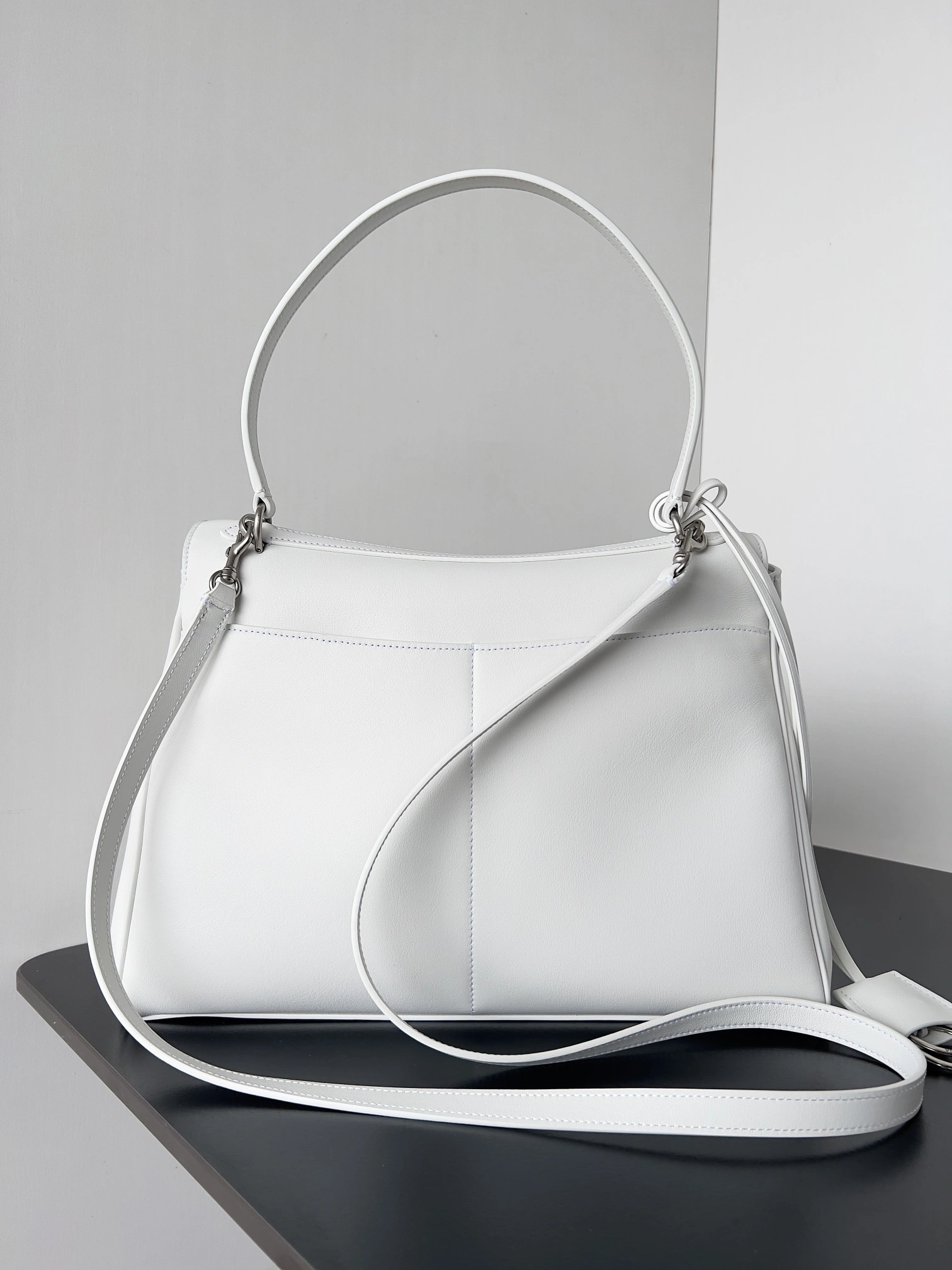 Balenciaga Rodeo Luxe Silver Buckle Oversized Leather Bag Youthful 64722