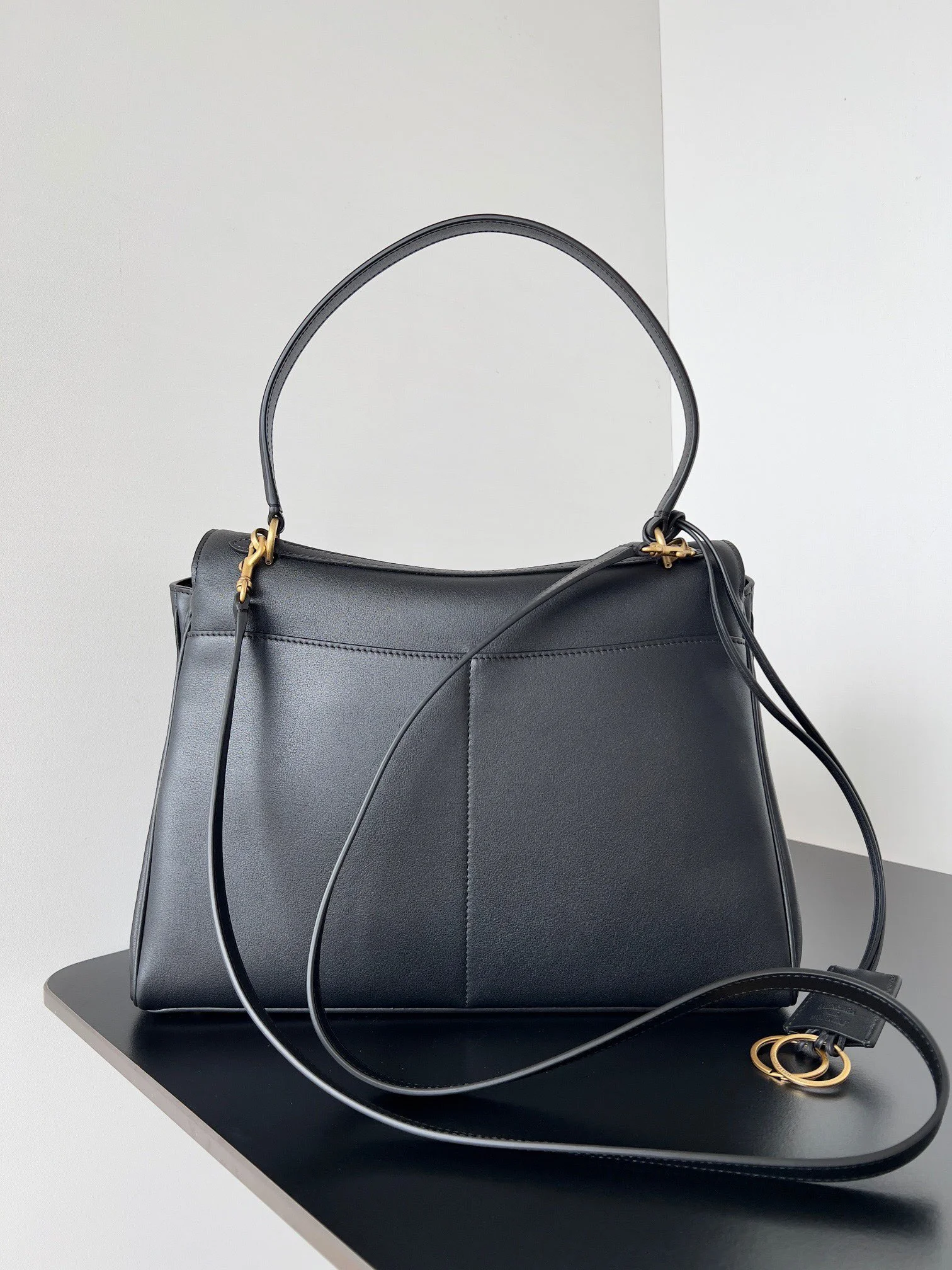 DailyWear Balenciaga Rodeo Luxe  Calfskin Bag with Gold Buckle - Model 37643