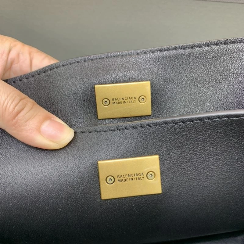 Balenciaga Rodeo Mini Black Leather Bag with Gold Buckle - Unisex Lightweight 67008