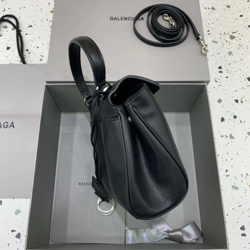 Balenciaga Rodeo Mini Black Leather Bag with Silver Buckle EyeCatching 66999
