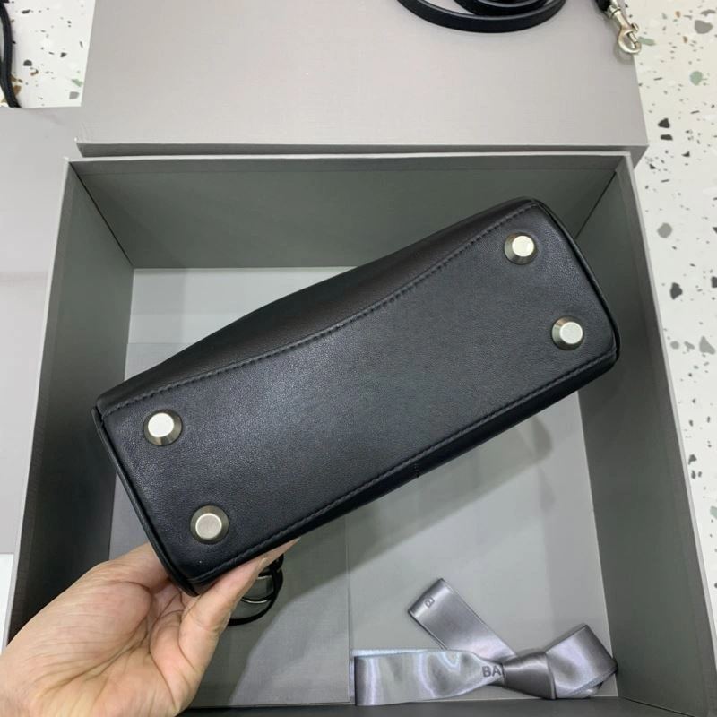 Balenciaga Rodeo Mini Black Leather Bag with Silver Buckle EyeCatching 66999