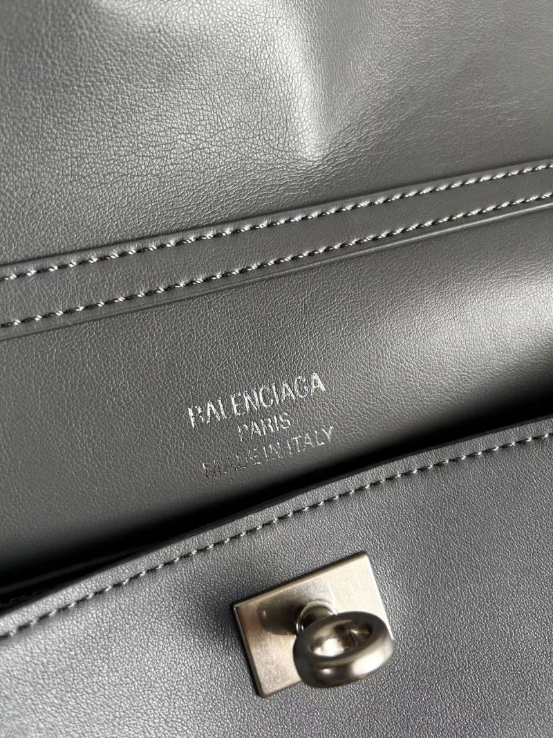NewStyle Balenciaga Rodeo Slouchy Leather Bag in Medium Gray Silver 67009