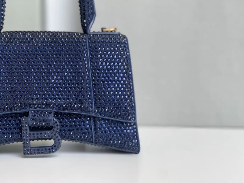 SportInspired Balenciaga Sapphire Blue Hourglass Rhinestone Bag - XS Edition 72587