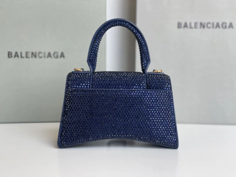 SportInspired Balenciaga Sapphire Blue Hourglass Rhinestone Bag - XS Edition 72587