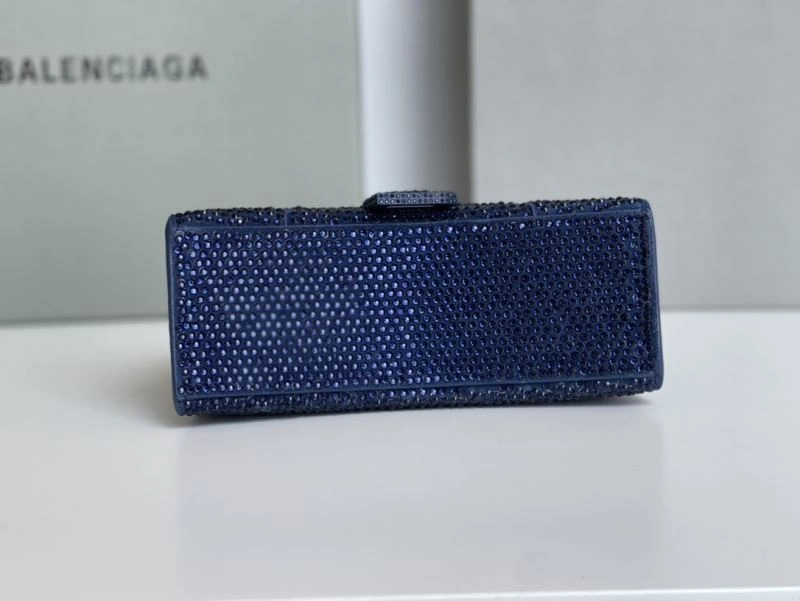 SportInspired Balenciaga Sapphire Blue Hourglass Rhinestone Bag - XS Edition 72587
