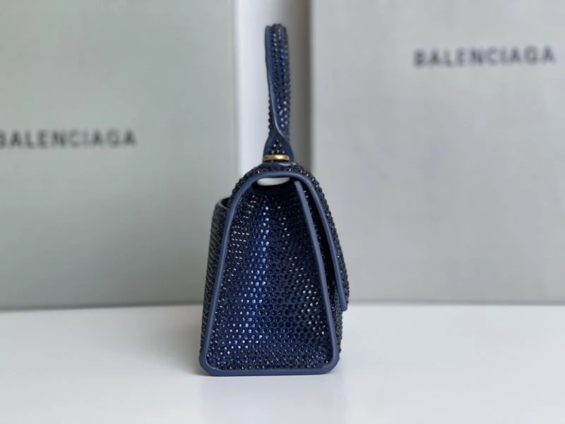 SportInspired Balenciaga Sapphire Blue Hourglass Rhinestone Bag - XS Edition 72587