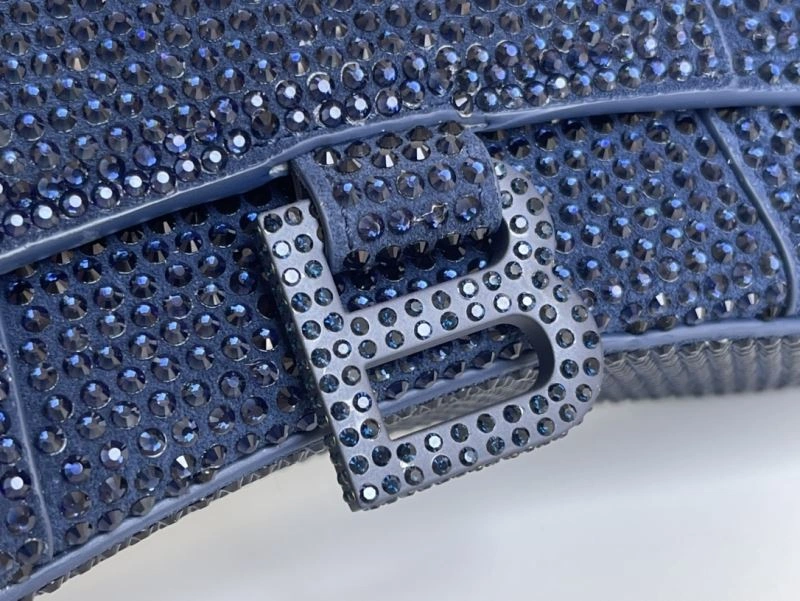 SportInspired Balenciaga Sapphire Blue Hourglass Rhinestone Bag - XS Edition 72587