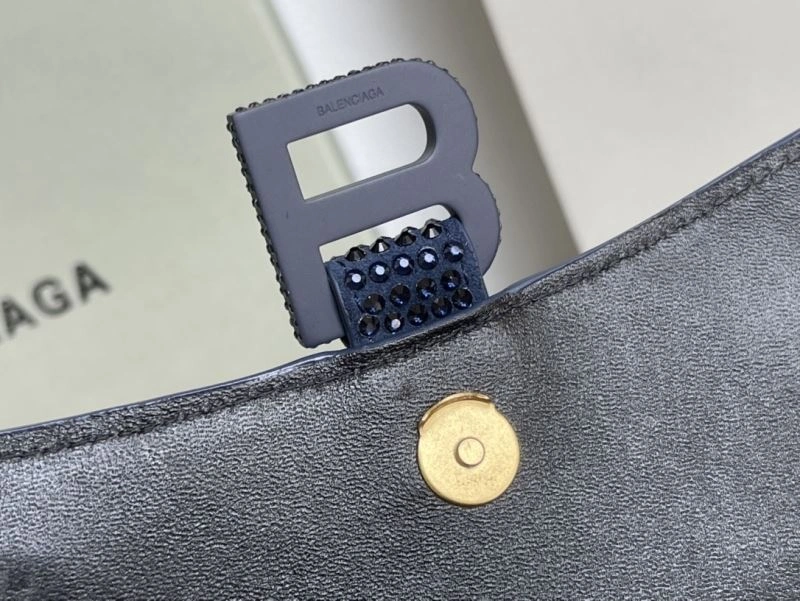 SportInspired Balenciaga Sapphire Blue Hourglass Rhinestone Bag - XS Edition 72587