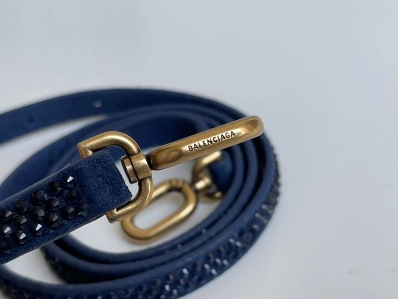SportInspired Balenciaga Sapphire Blue Hourglass Rhinestone Bag - XS Edition 72587