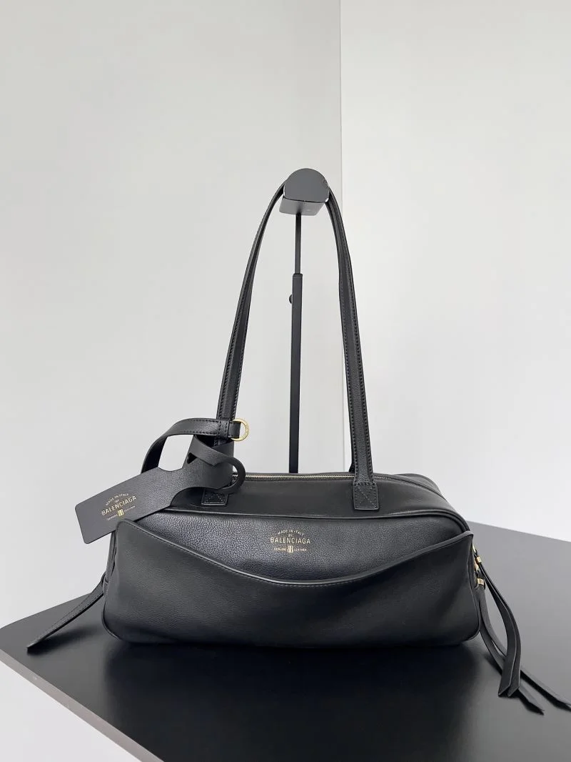Balenciaga Shark-Tastic Curved Bowling Bag with Double Handle Design Snug 38243