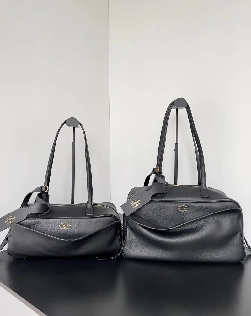 Balenciaga Shark-Tastic Curved Bowling Bag with Double Handle Design Snug 38243