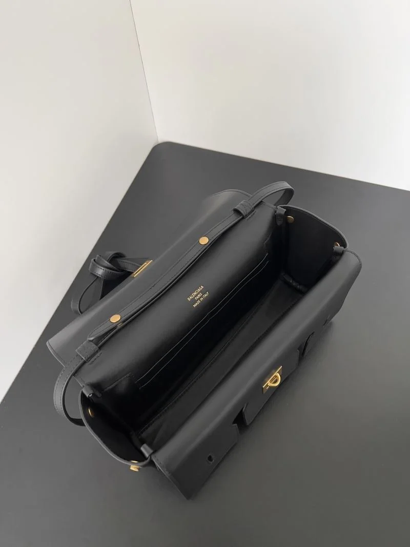 Balenciaga Shark-Tastic Curved Bowling Bag with Double Handle Design Snug 38243