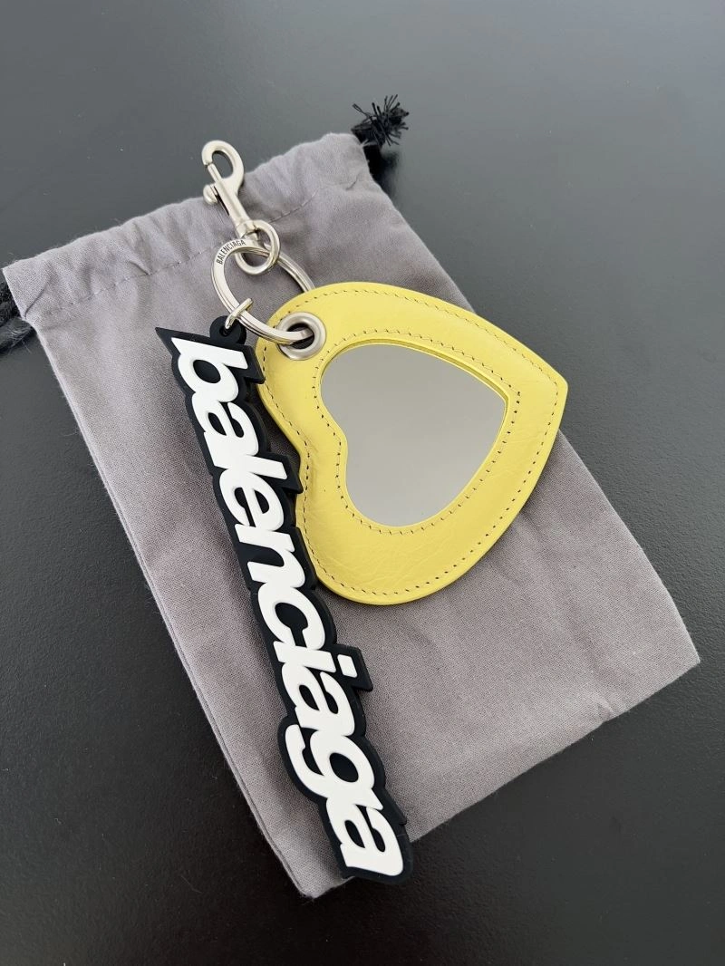 Balenciaga Sheepskin Heart Mirror Keychain Pendant Affordable 70082