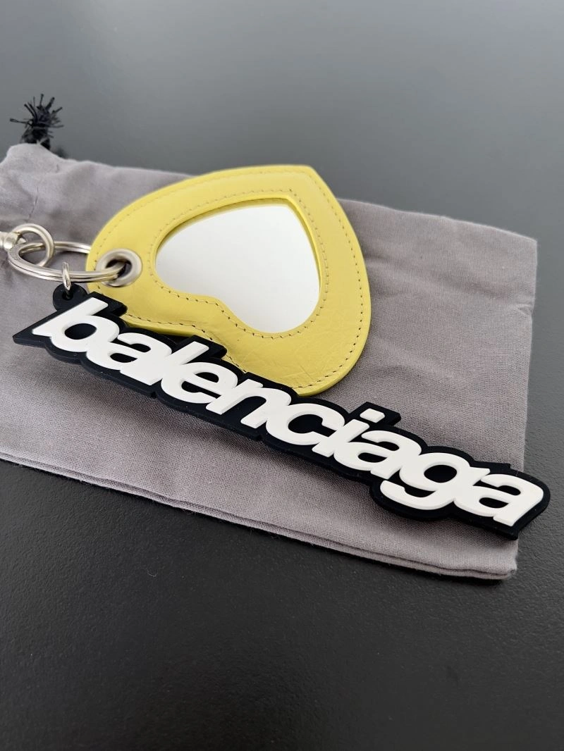 Balenciaga Sheepskin Heart Mirror Keychain Pendant Affordable 70082