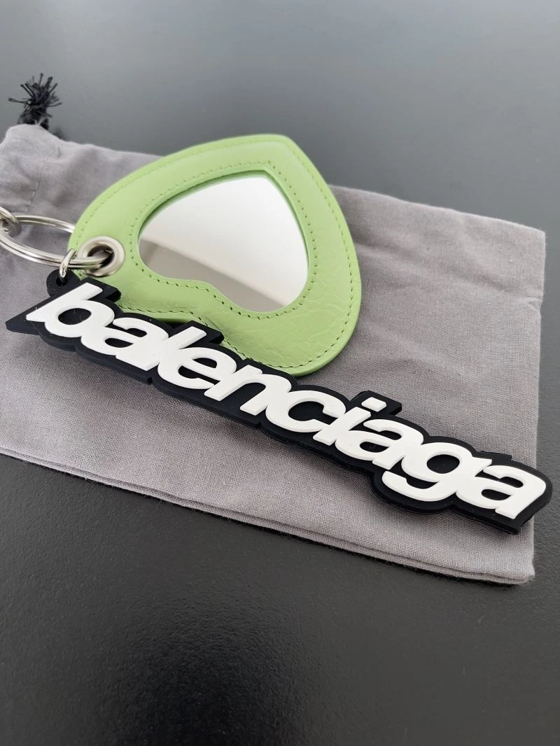 Balenciaga Sheepskin Heart Mirror Pendant Keychain ZipUp 69938