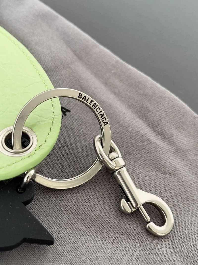 Balenciaga Sheepskin Heart Mirror Pendant Keychain ZipUp 69938