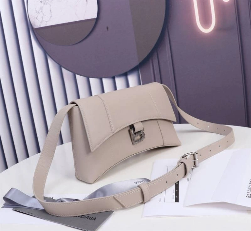 Durable Balenciaga Signature Hourglass Mini Bag - Smooth Gray Cowhide 75311