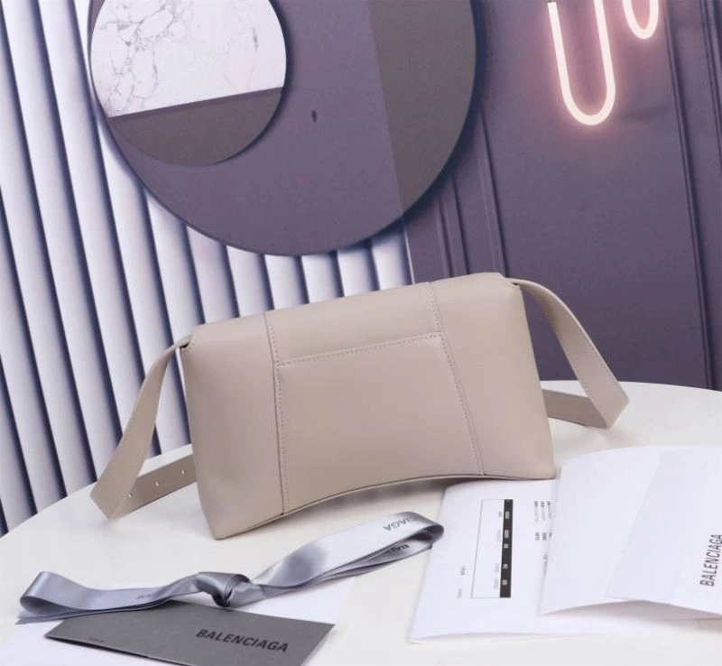 Durable Balenciaga Signature Hourglass Mini Bag - Smooth Gray Cowhide 75311