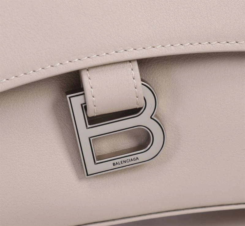 Durable Balenciaga Signature Hourglass Mini Bag - Smooth Gray Cowhide 75311