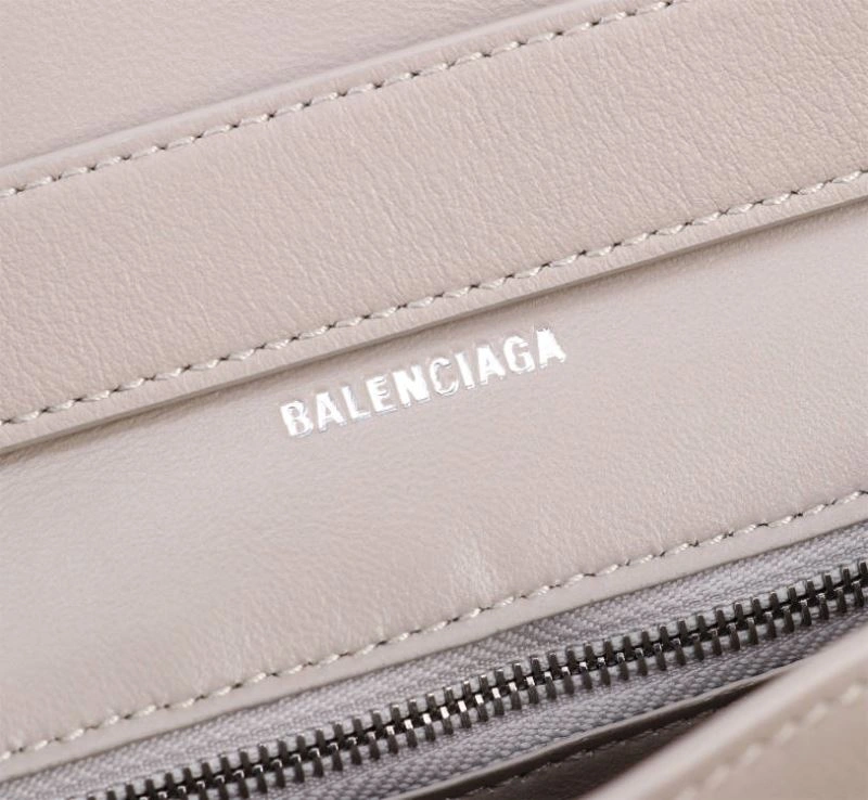 Durable Balenciaga Signature Hourglass Mini Bag - Smooth Gray Cowhide 75311