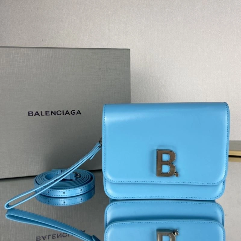 Balenciaga Sky Blue Tofu Bag with Big B Hardware Premium 78329