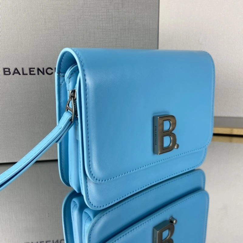 Balenciaga Sky Blue Tofu Bag with Big B Hardware Premium 78329